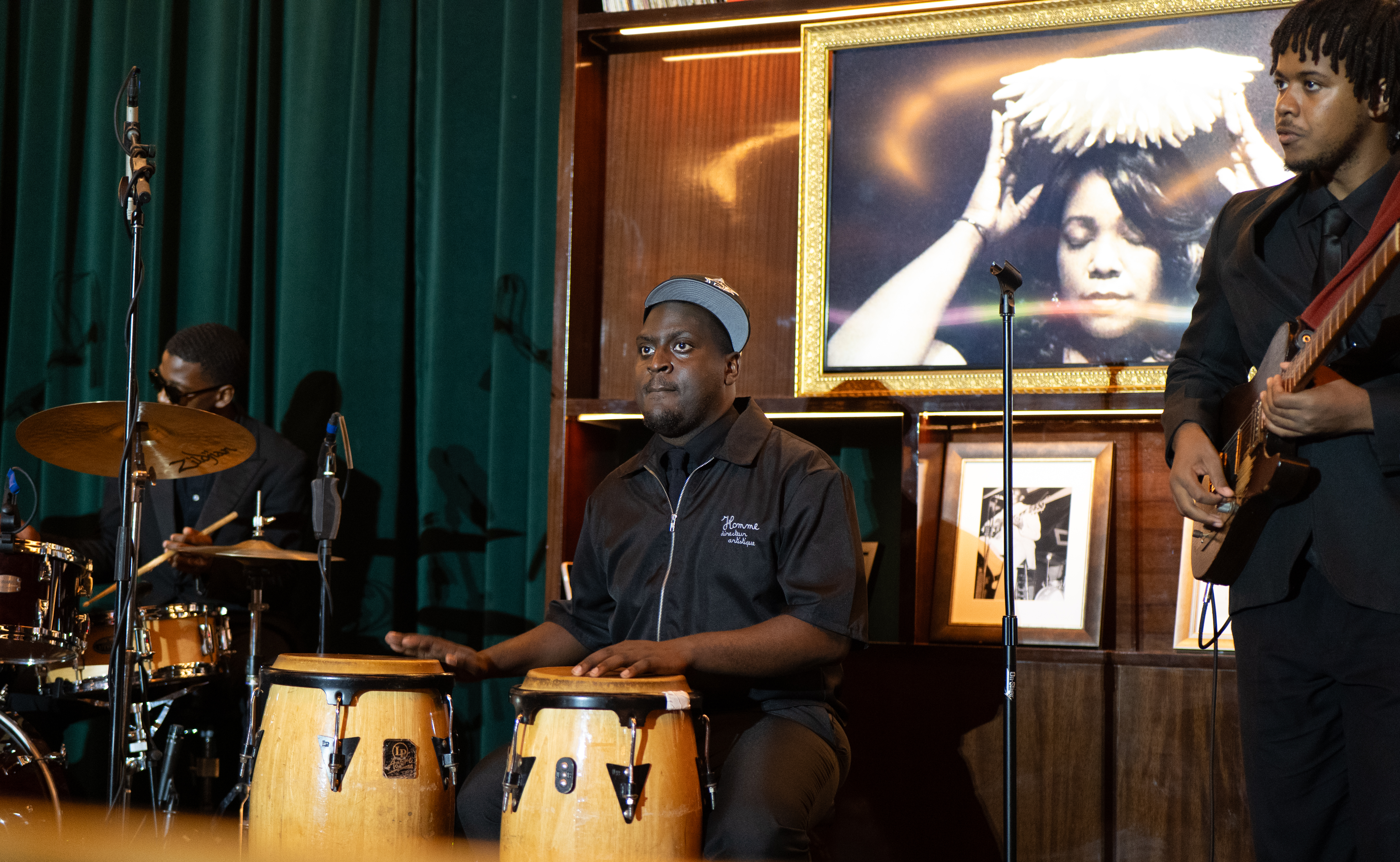 Jazz musicians performing at Jon Batiste's Jazz Club during the Island Innovators Bahamas 2026 field trip