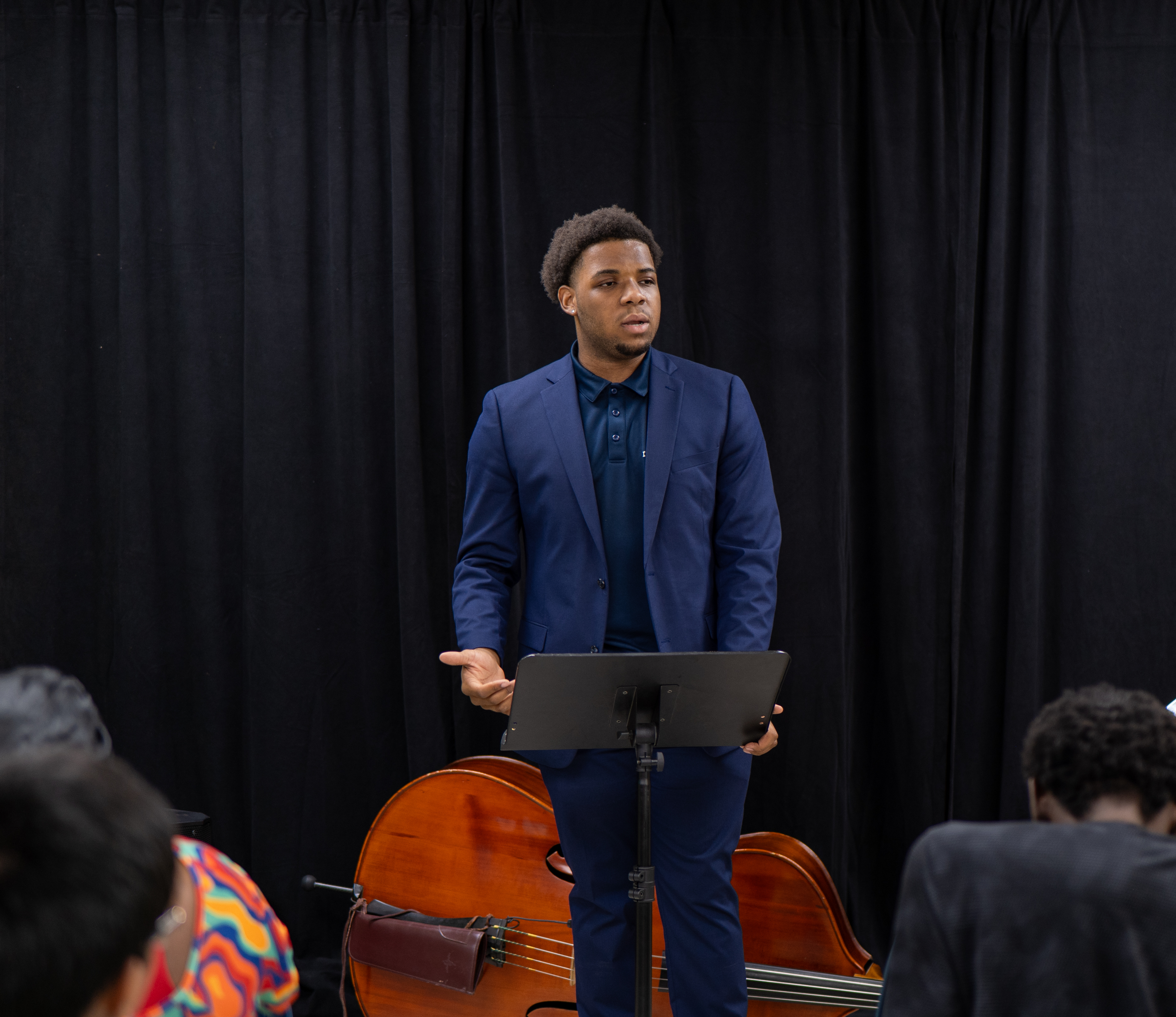 Christopher Hilton speaking at the 2026 Island Innovators Bahamas public showcase
