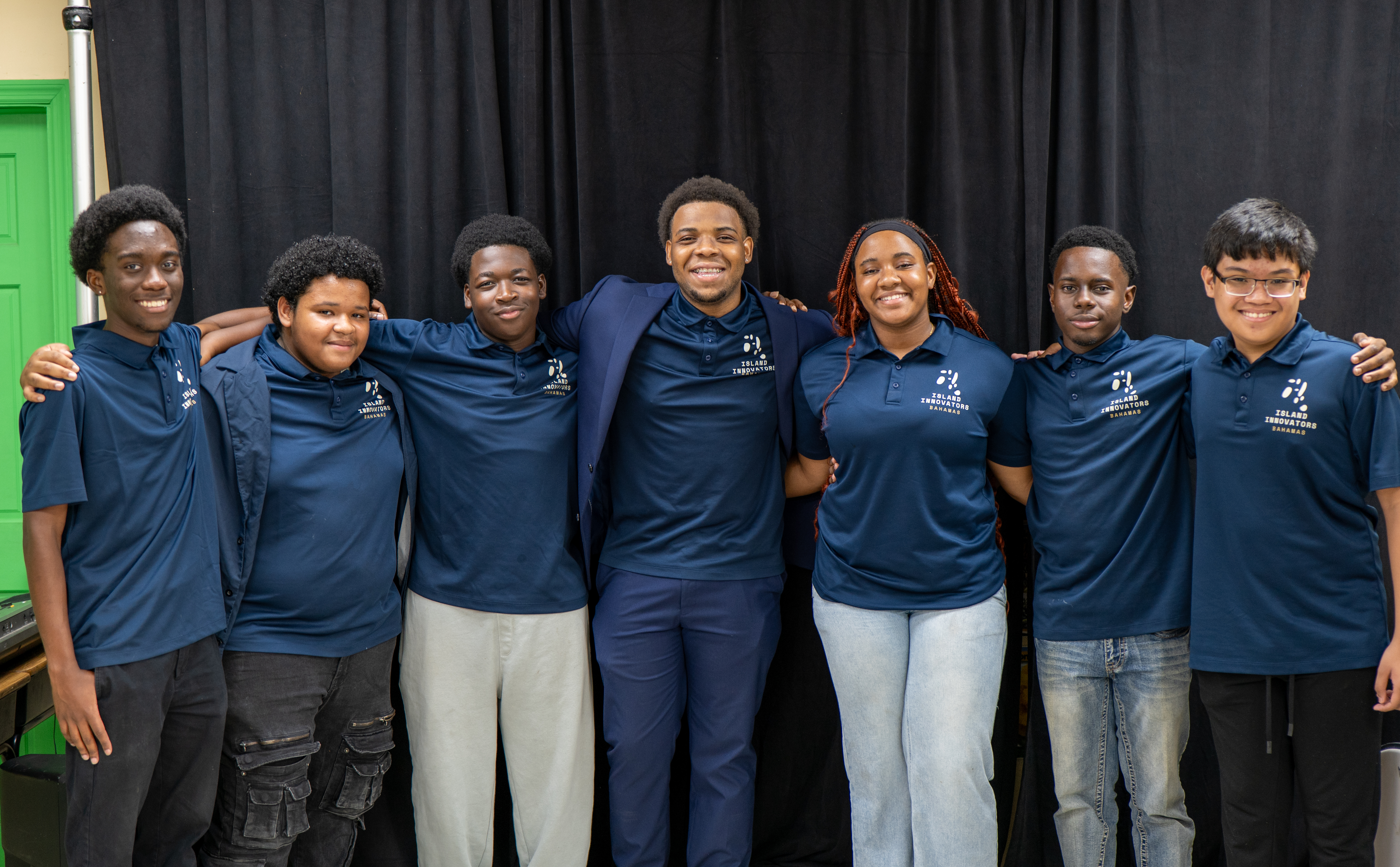 Group portrait following the 2026 Island Innovators Bahamas public showcase